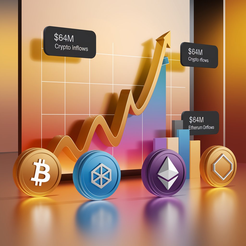 Inversiones en cripto registraron $644M de entradas, revirtiendo 5 semanas de salidas. ETFs de Bitcoin lideraron ($724M), seguidos por Solana, Polygon y Chainlink. Ethereum tuvo salidas de $86M. EE.UU. impulsó la mayoría de los flujos