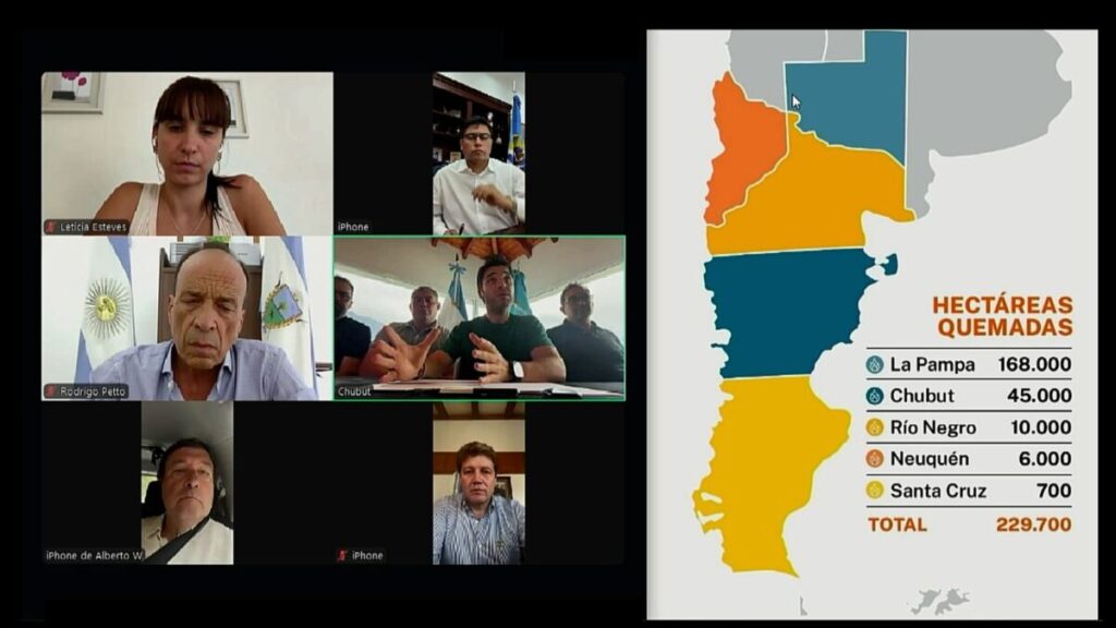 Gobernadores de la Patagonia piden declarar la Emergencia Ígnea
