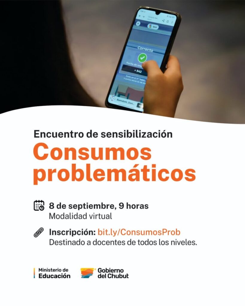 Encuentro de sensibilización sobre consumos problemáticos en el ámbito educativo